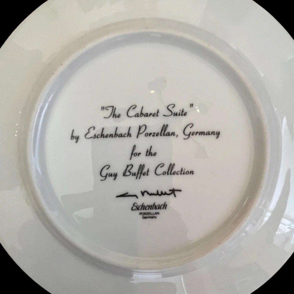 Set of 3 autographed the cabaret suite by eschenbach 8” plate  12 available